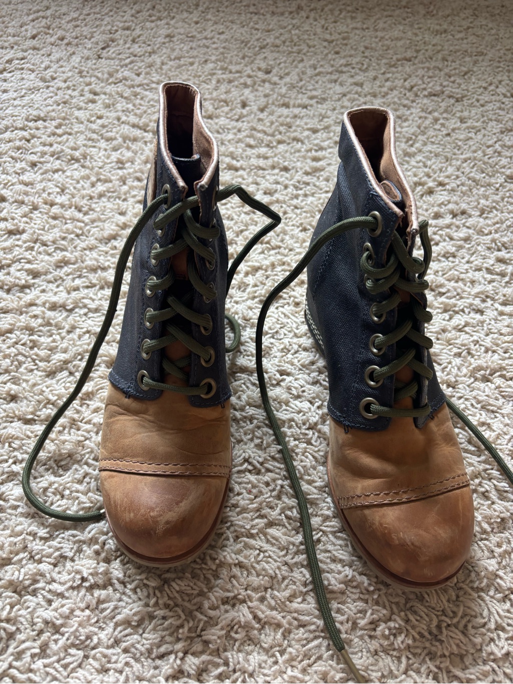 Sorel 1964 Lexi Wedge Boot Leather And Denim